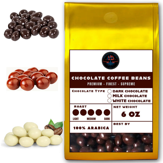 Chocolate Covered Coffee Beans Roasted Espresso Coffee Supreme Finest Artisan Beans vary from Vanuatu Sumatra Ethiopia Brazil Kenya Colombia Guatemala Burundi Costa Rica East Java El Salvador Honduras etc