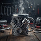 3D Engines - designed Stainless Steel Mug. Ideal for coffee/beer, a fun home & office drinking accessory.